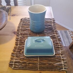 NWT Le Creuset Set  1.1 Liter & European Butter Dish Caribbean